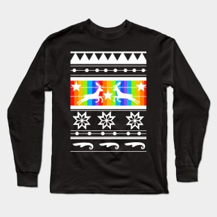 Rainbow Christmas Sweater Long Sleeve T-Shirt